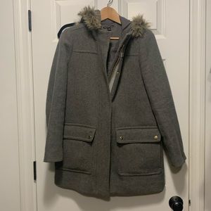 Jcrew Parka Jacket Size 6 Gray